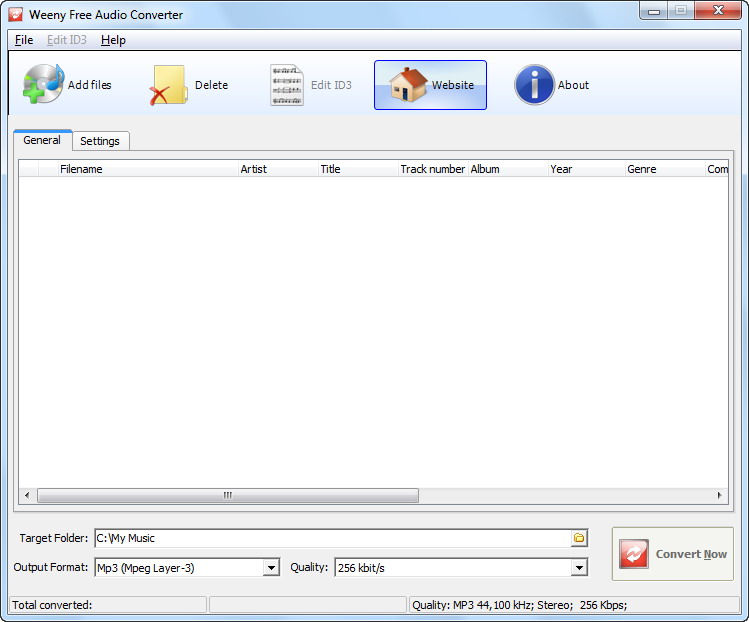 Weeny Free Audio Converter 1.4 screenshot