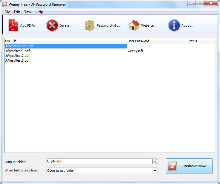 Weeny Free PDF Password Remover 1.1