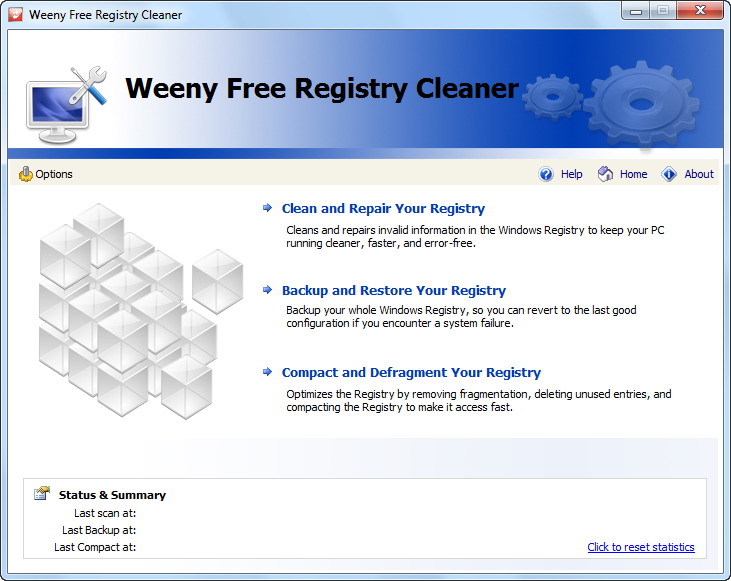 Windows 7 Weeny Free Registry Cleaner 1.0 full