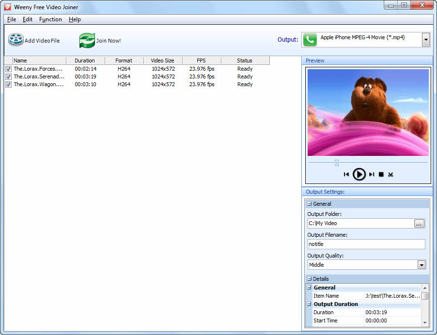 Weeny Free Video Joiner 1.2