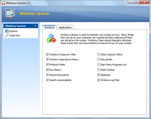 Free Cleaner screenshot 2 - Windows system cleaner window