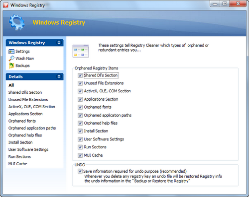Free Cleaner screenshot 4 - Windows Registry cleaner window