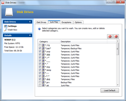 Free Cleaner screenshot 5 - disk drives cleaner window