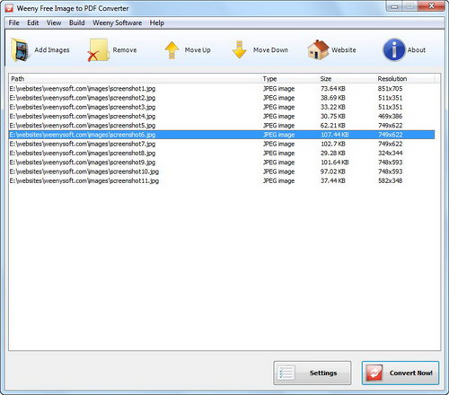 Free Image to PDF Converter Screenshot