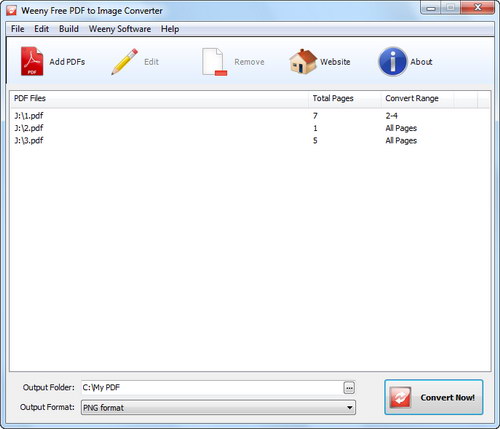 Weeny Free PDF to Image Converter Screenshot