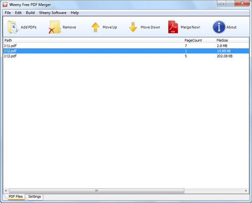 Free PDF Merger Screenshot