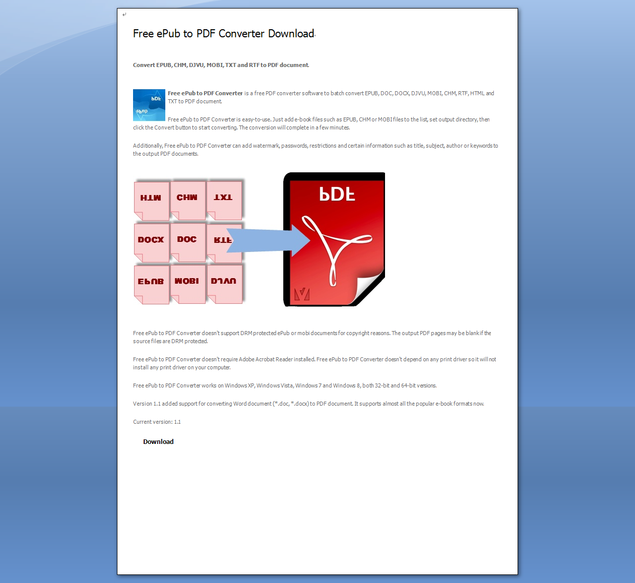 microsoft word to pdf converter software download