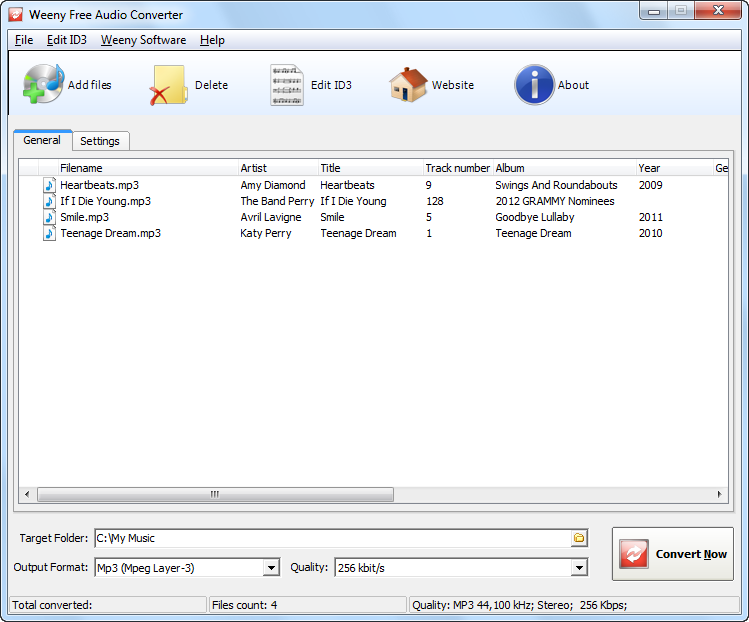 Free  to mp3 converter with ID3 tags