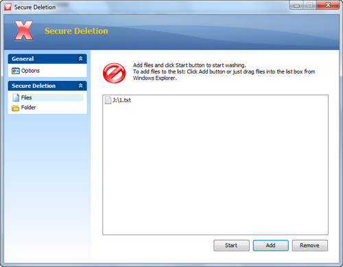 Free Cleaner screenshot 11 - secure deletion window